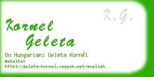 kornel geleta business card